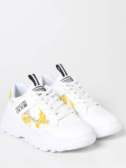 Versace Jeans Couture Baroque sneakers in printed leather - VERSACE - BALAAN 2