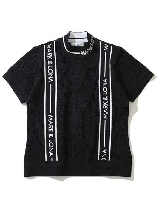 Women s Luminous Knit T Shirt Black MLW 4A AB03 - MARK & LONA - BALAAN 1