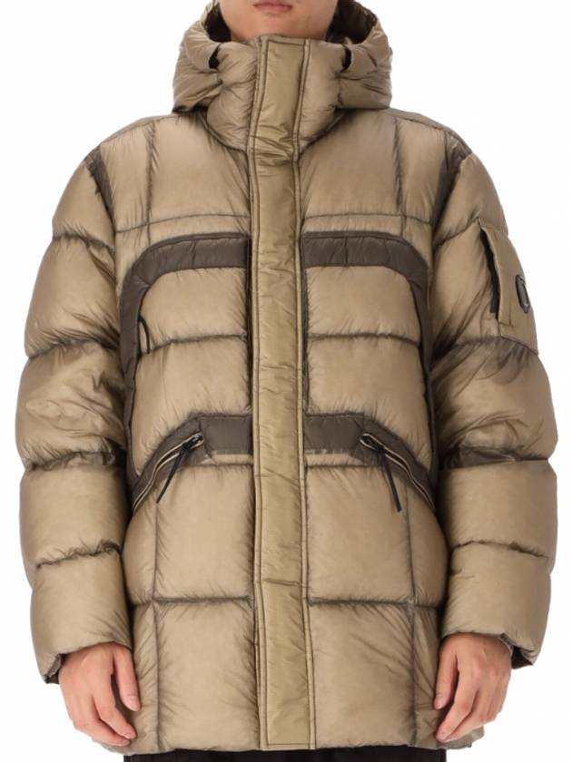 D.D. Shell Hooded Long Down Padding Beige - CP COMPANY - BALAAN 2