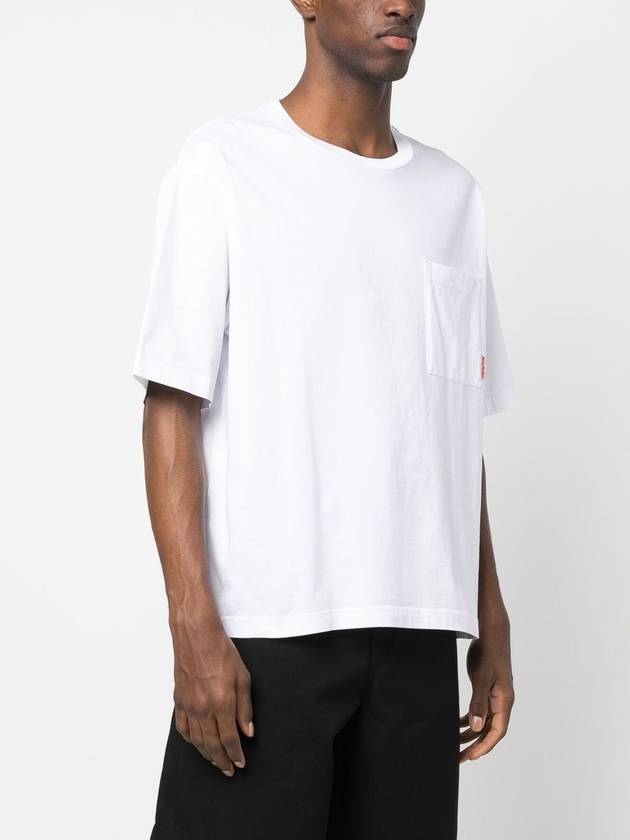 Pink Label Crew Neck Short Sleeve T-Shirt White - ACNE STUDIOS - BALAAN 6