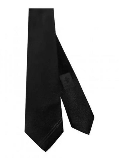 Interlocking G Silk Tie Black - GUCCI - BALAAN 2