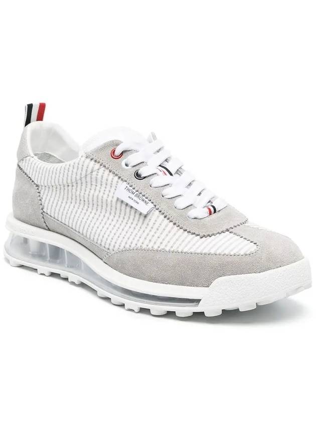 Tech Runner Panel Low Top Sneakers Grey - THOM BROWNE - BALAAN 4