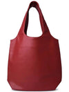 Ninon Small Recycled Leather Tote Bag Red - A.P.C. - BALAAN 4