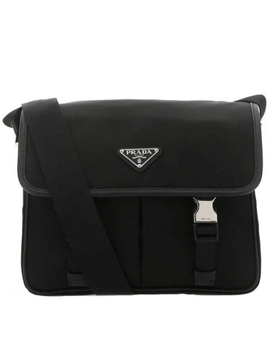 Re-Nylon Saffiano Shoulder Bag Black - PRADA - BALAAN 1