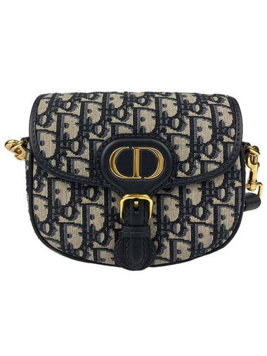 Oblique Bobby Small Shoulder Bag Blue - DIOR - BALAAN 1