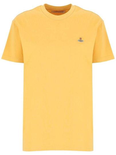 ORB Logo Cotton Short Sleeve T-Shirt Yellow - VIVIENNE WESTWOOD - BALAAN 2