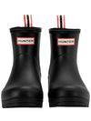 Women's Play Short Pearlised Wellington Rain Boots Black - HUNTER - BALAAN 5