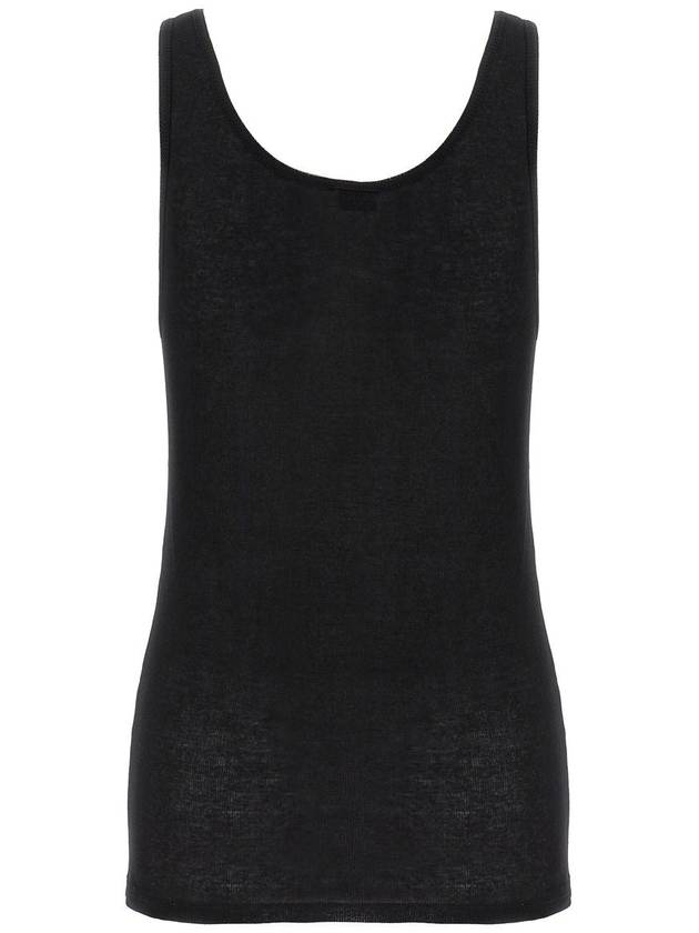 Women's Wool Jersey Sleeveless Black - SAINT LAURENT - BALAAN 4