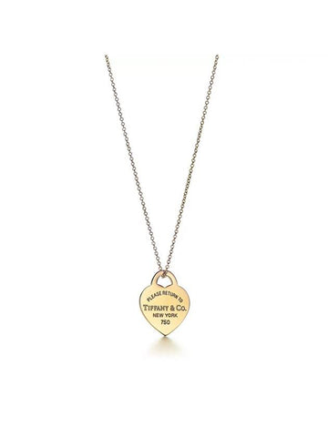 Return to Tiffany Heart Tag Pendant Necklace Yellow Gold - TIFFANY & CO. - BALAAN 1