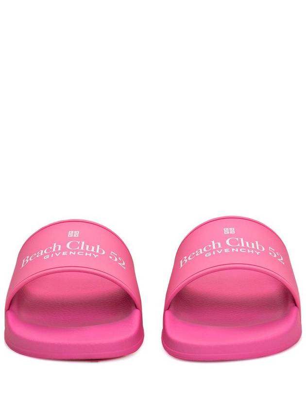 logo strap rubber slide slippers pink - GIVENCHY - BALAAN 3