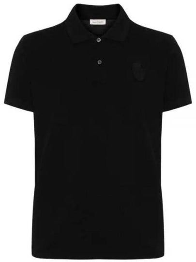 Skull Patch Short Sleeve Polo Shirt Brown - ALEXANDER MCQUEEN - BALAAN 2