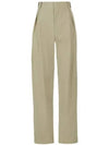 Cotton Straight Pants Beige - BOTTEGA VENETA - BALAAN 2