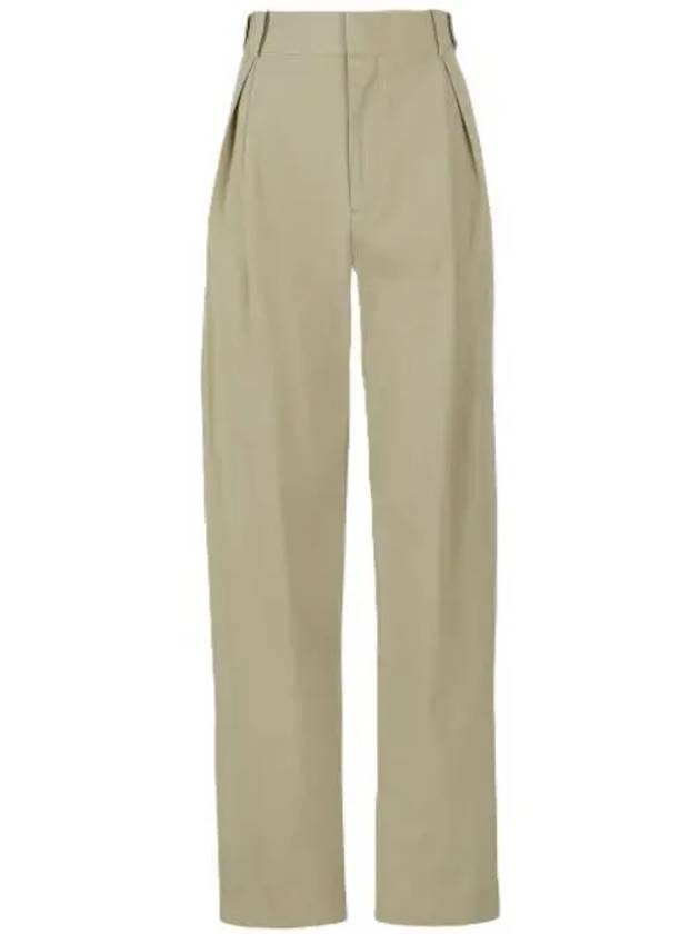 Cotton Straight Pants Beige - BOTTEGA VENETA - BALAAN 2