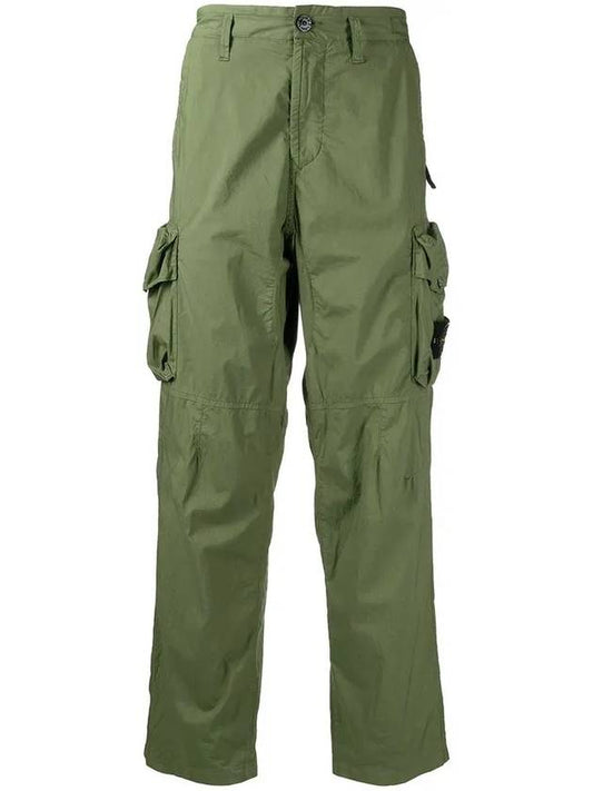 Waffen Patch Cargo Straight Pants Khaki - STONE ISLAND - BALAAN.