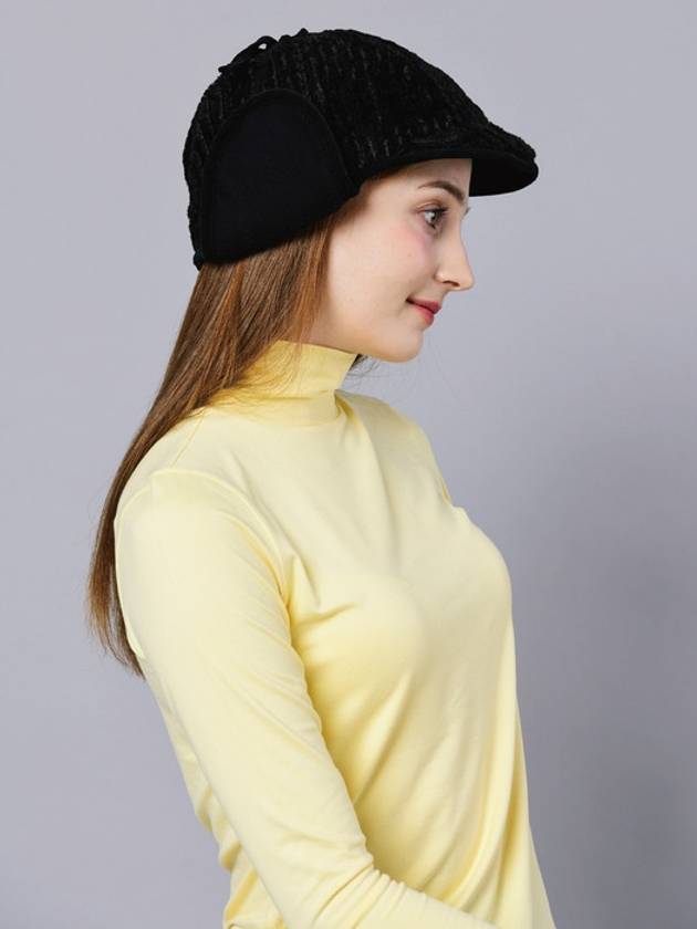 Women s Fleece Boa Black Double sided Earring Cap DO6232AC114 - DOYOUKNOWMC GOLF WEAR - BALAAN 3