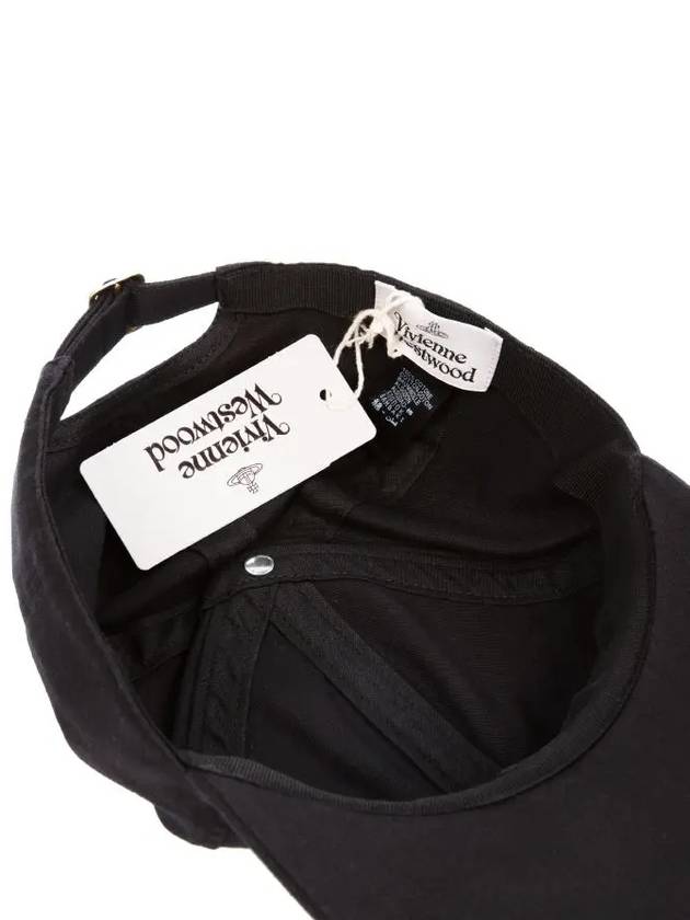 Logo Baseball Ball Cap Black - VIVIENNE WESTWOOD - BALAAN 7