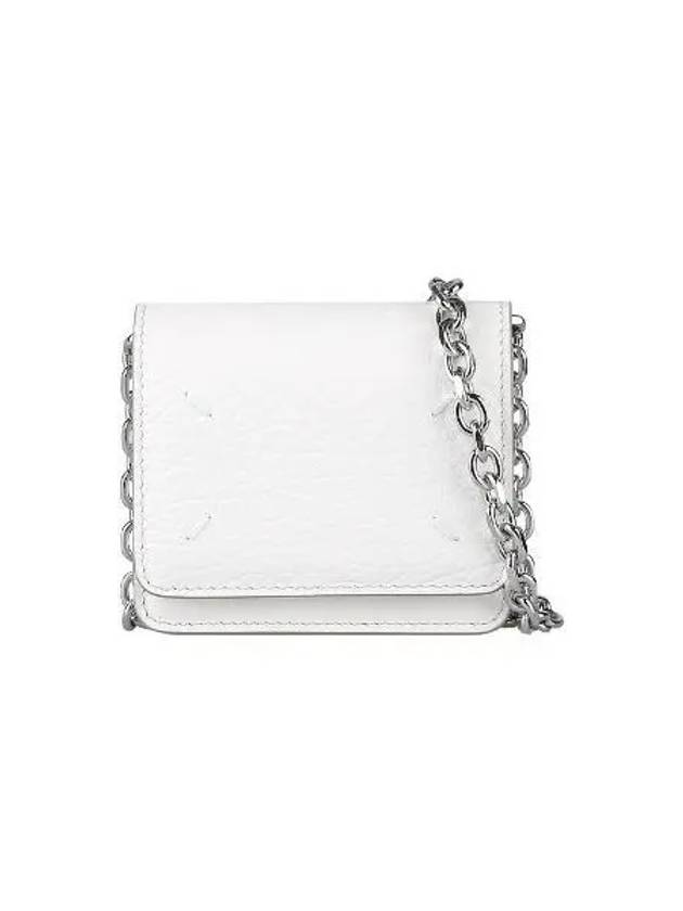 Embroidery Logo Chain Cald Wallet White - MAISON MARGIELA - BALAAN 2