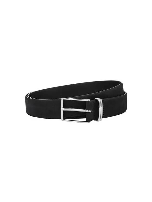 Men s Metal Double Loop Suede Belt Black 270320 - EMPORIO ARMANI - BALAAN 1