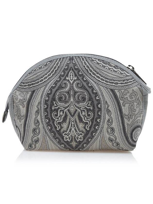 Profumi Logo Patch Pouch Bag Gray - ETRO - BALAAN.