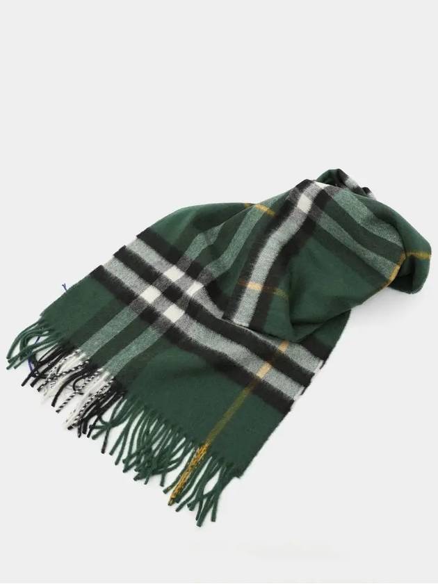 Check Cashmere Scarf Green - BURBERRY - BALAAN 2