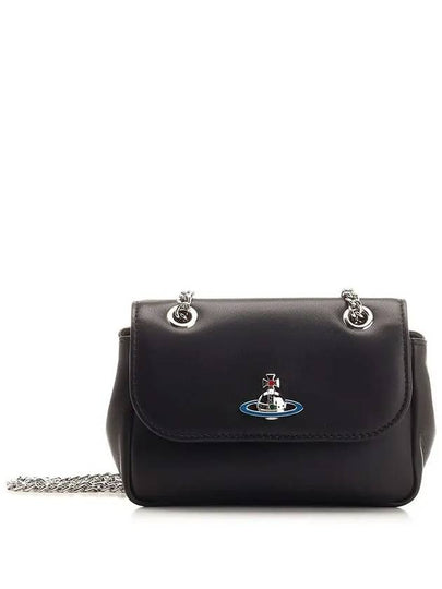 ORB Plaque Small Cross Bag Black - VIVIENNE WESTWOOD - BALAAN 2