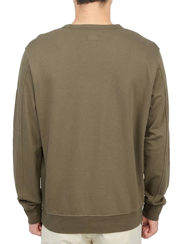 Men's Lens Wappen Light Fleece Sweatshirt Brown - CP COMPANY - BALAAN 5