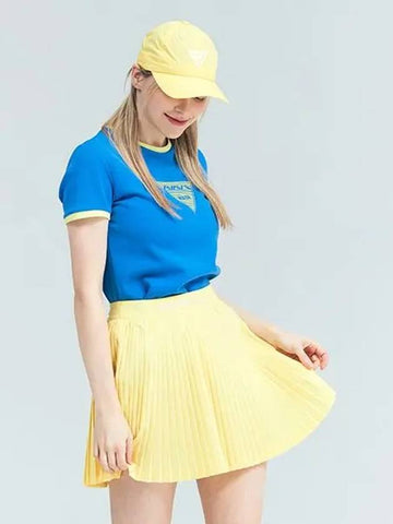 Golf Tennis Women s Pastel Pleated Skirt Yellow - AVAVE - BALAAN 1