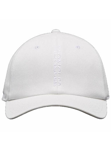 Embroidered Logo Ball Cap White - MONCLER - BALAAN 1