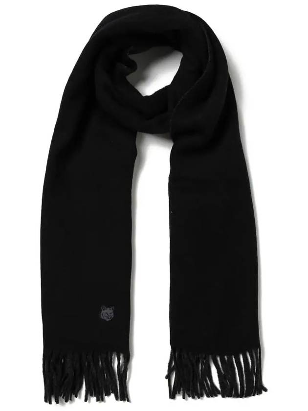 Bold Fox Head Patch Muffler Black Charcoal - MAISON KITSUNE - BALAAN 4