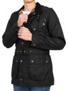 Men's International A7 Wax Slim Jacket Black - BARBOUR - BALAAN 9