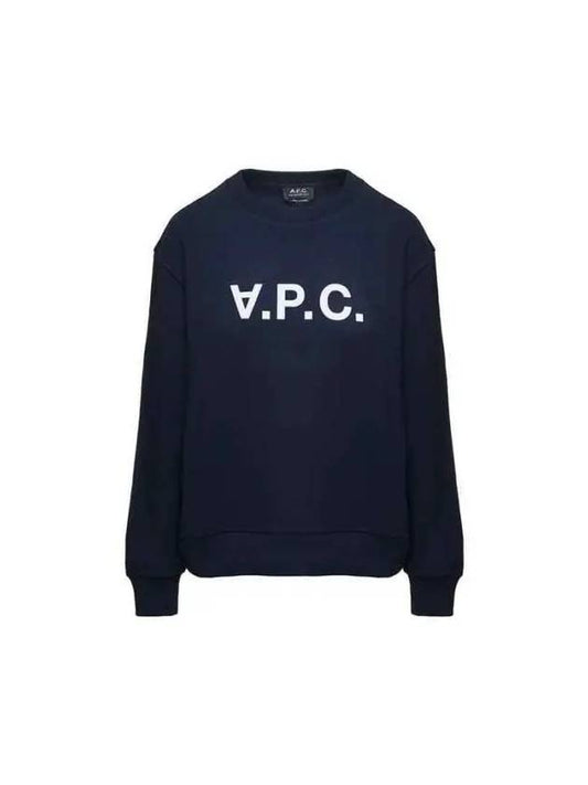 Elisa Logo Print Sweatshirt Navy - A.P.C. - BALAAN 2