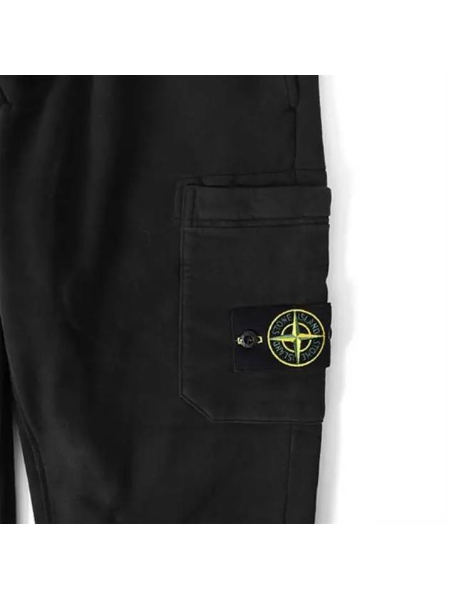 Wappen Patch Cargo Jogger Track Pants Black - STONE ISLAND - BALAAN 7