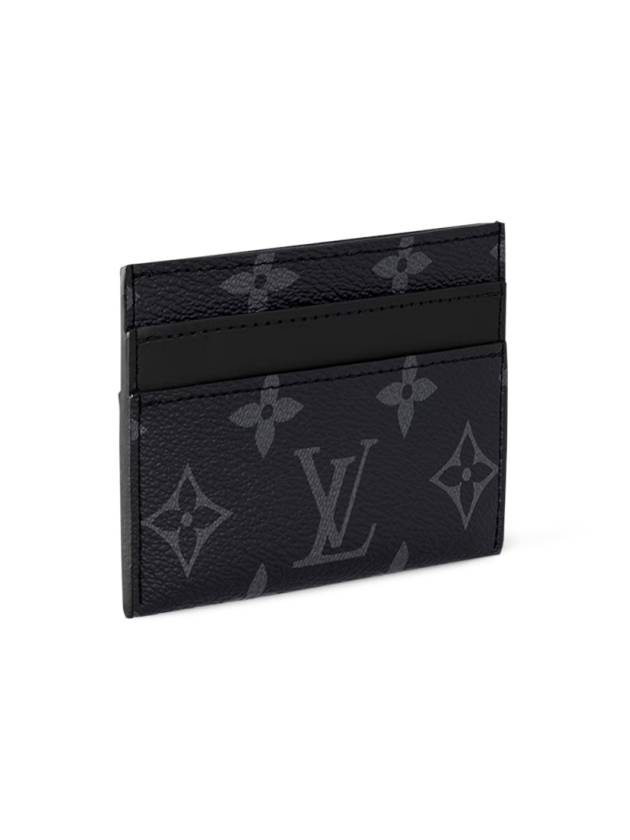 Monogram Eclipse Double Card Wallet Black - LOUIS VUITTON - BALAAN 4