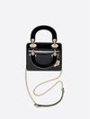 Lady Patent Cannage Chain Small Tote Bag Black - DIOR - BALAAN 4