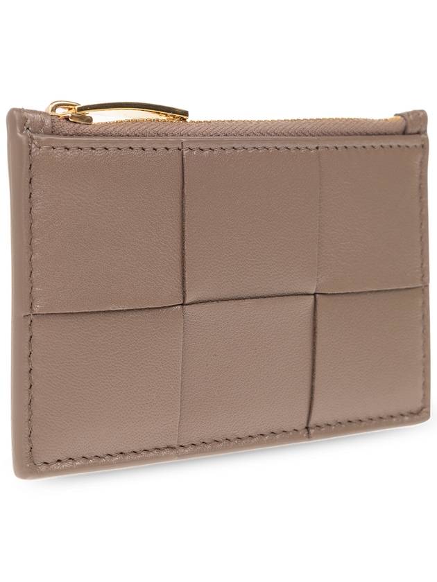 Intrecciato Zipper Card Wallet Taupe Grey - BOTTEGA VENETA - BALAAN 5