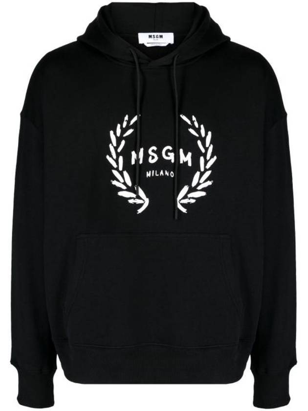 logo print hoodie black - MSGM - BALAAN 1