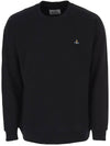 Men's Nagrang ORB Embroidery Logo Sweatshirt Black - VIVIENNE WESTWOOD - BALAAN.