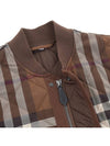 Check Stripe Quilted Bomber Jacket Brown - BURBERRY - BALAAN 10