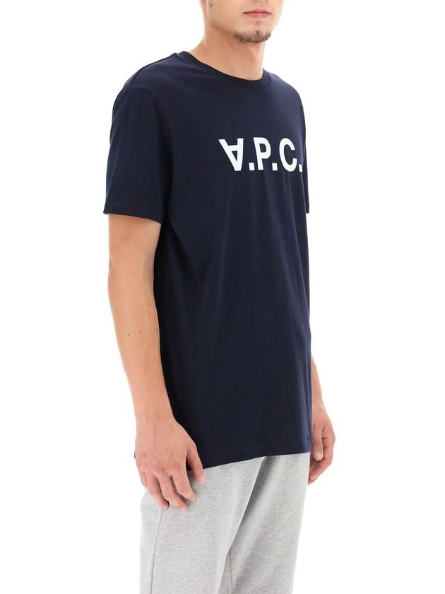 VPC Logo Organic Cotton Short Sleeve T-Shirt Navy - A.P.C. - BALAAN 6