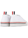 Striped Trim Lace-up Low Top Sneakers White - THOM BROWNE - BALAAN 6