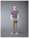 4 Bar Crew Neck Merino Mohair Knit Top Red - THOM BROWNE - BALAAN 3