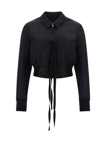 Classic Color Crop Bomber Jacket Black - MAISON MARGIELA - BALAAN 1