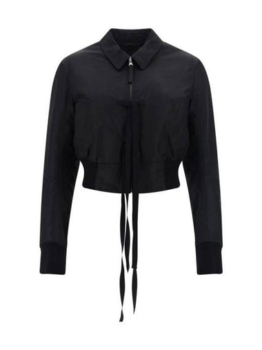 Classic Color Crop Bomber Jacket Black - MAISON MARGIELA - BALAAN 1