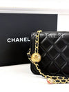 CC Logo Lambskin Cross Bag Black - CHANEL - BALAAN 7