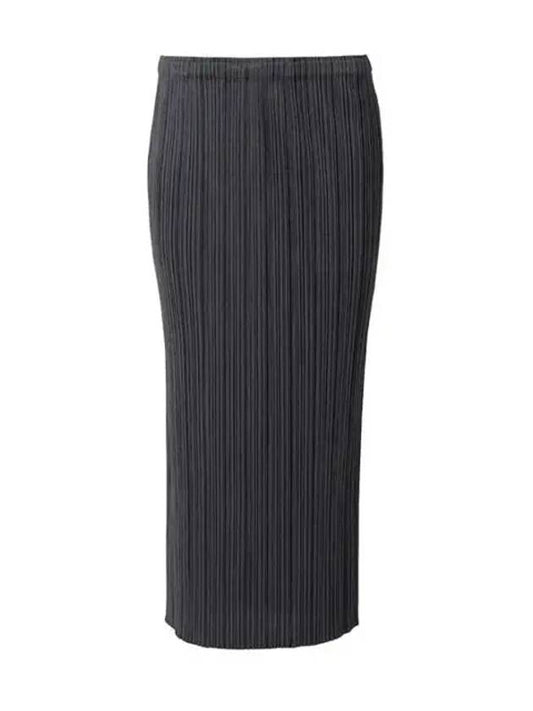 Pleated Please Basic Straight Skirt Black Women PP05 JG112 15 - ISSEY MIYAKE - BALAAN 1