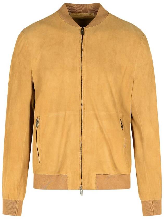 Salvatore Santoro Beige Suede Bomber Jacket - SALVATORE SANTORO - BALAAN 1