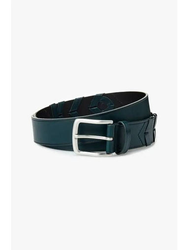 Chevron Patch Leather Belt Dark Green - PAUL SMITH - BALAAN 1