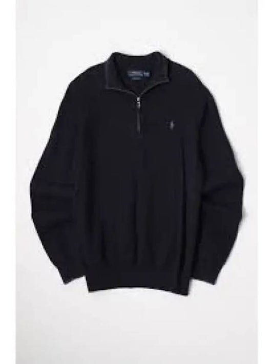 Points Cotton Quarter Zipper Sweater Navy 1236707 - POLO RALPH LAUREN - BALAAN 1