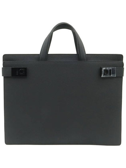 Men s Ferragamo 24 1258 Black Calfskin Gancini Buckle Briefcase gt Gangbuk used luxury goods - SALVATORE FERRAGAMO - BALAAN 2