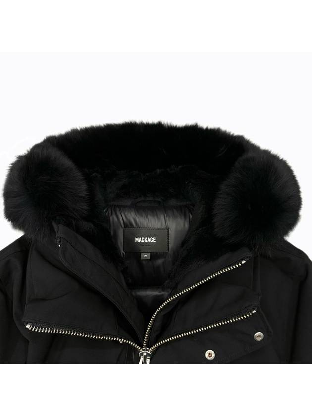 Edwardian Fur Hooded Down Parka Black - MACKAGE - BALAAN 5